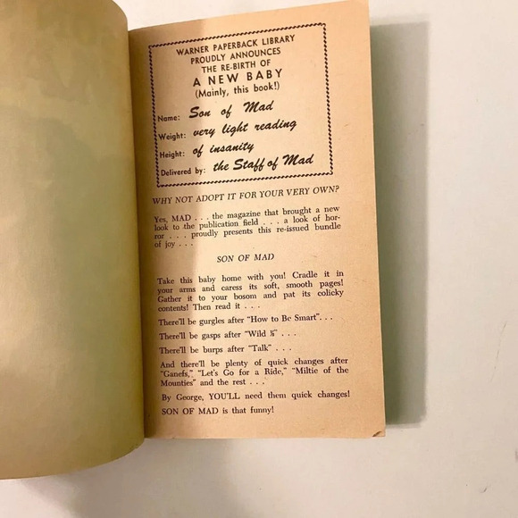 Vintage 1979 Son of Mad William M Gaines Comic  Magazine Paperback Book - Picture 8 of 16